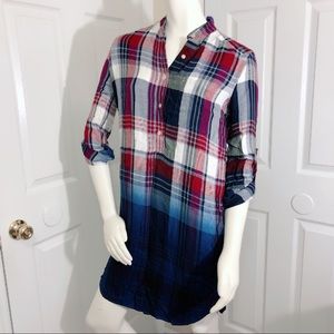 Chelsea & violet multi color plaid print flannel